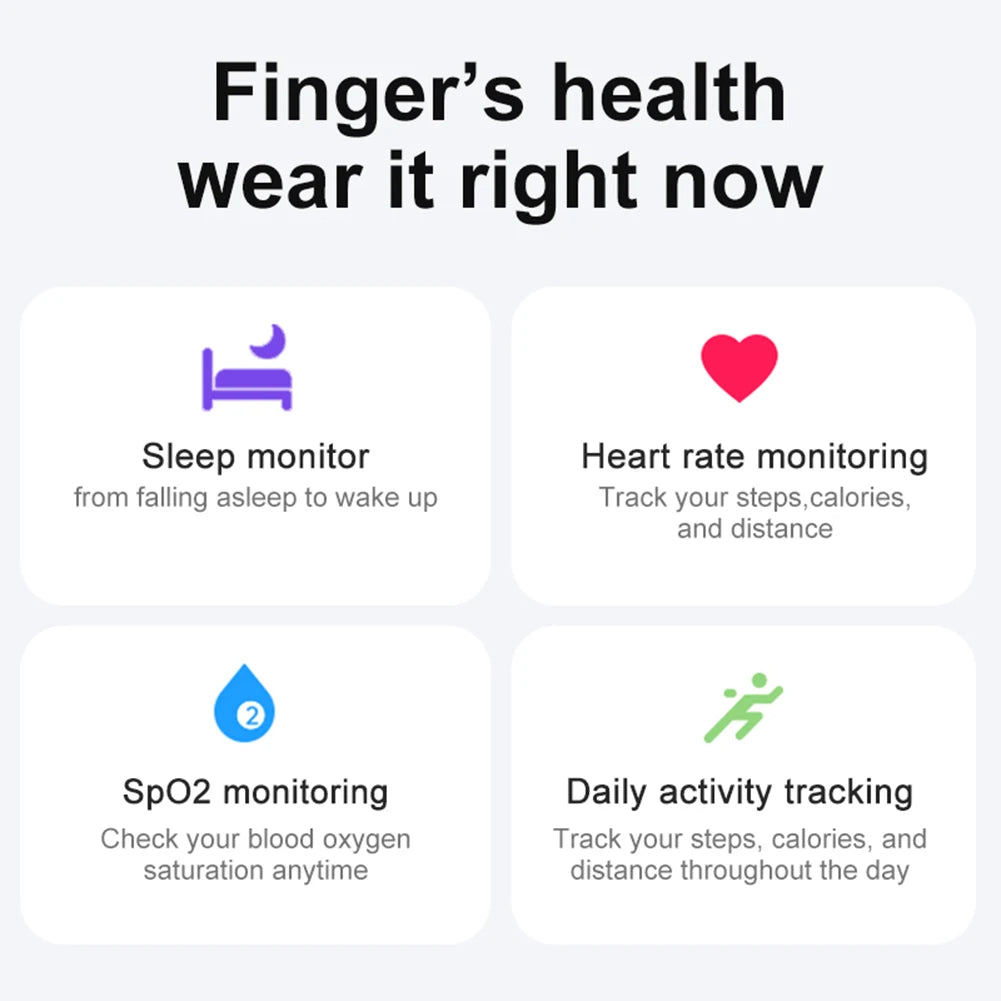 R02 For Xiaomi Smart Ring Men Women Military Grade Titanium Steel Shell Health Monitoring IP68&3ATM Waterproof Multi-sport Modes