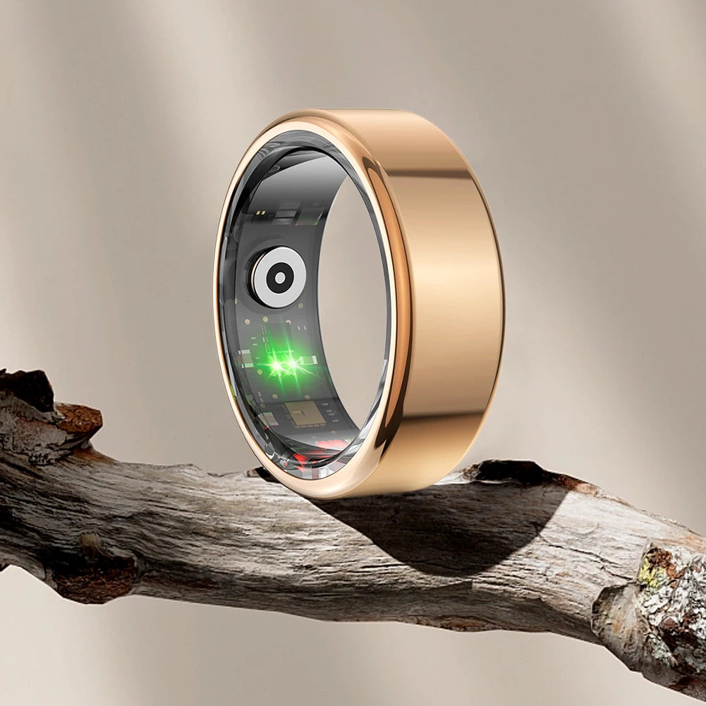 R02 For Xiaomi Smart Ring Men Women Military Grade Titanium Steel Shell Health Monitoring IP68&3ATM Waterproof Multi-sport Modes