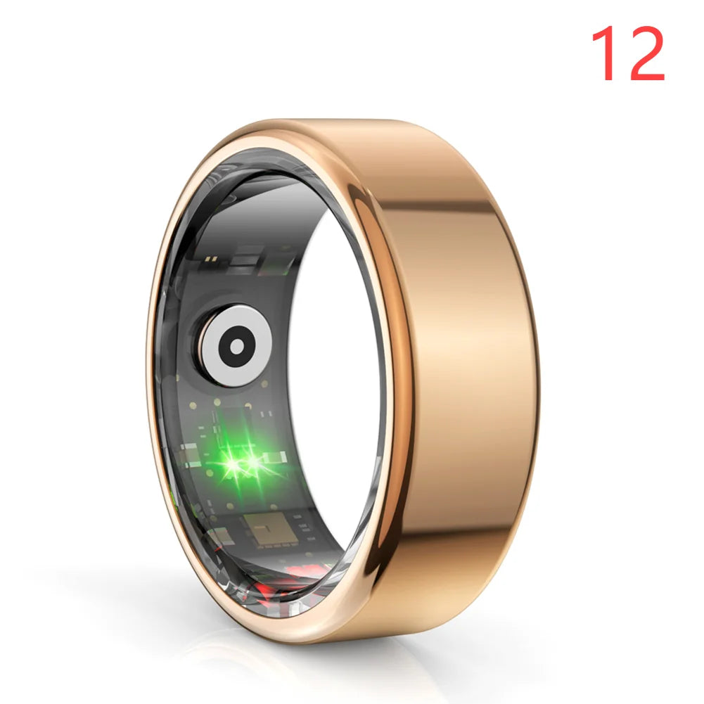 R02 For Xiaomi Smart Ring Men Women Military Grade Titanium Steel Shell Health Monitoring IP68&3ATM Waterproof Multi-sport Modes