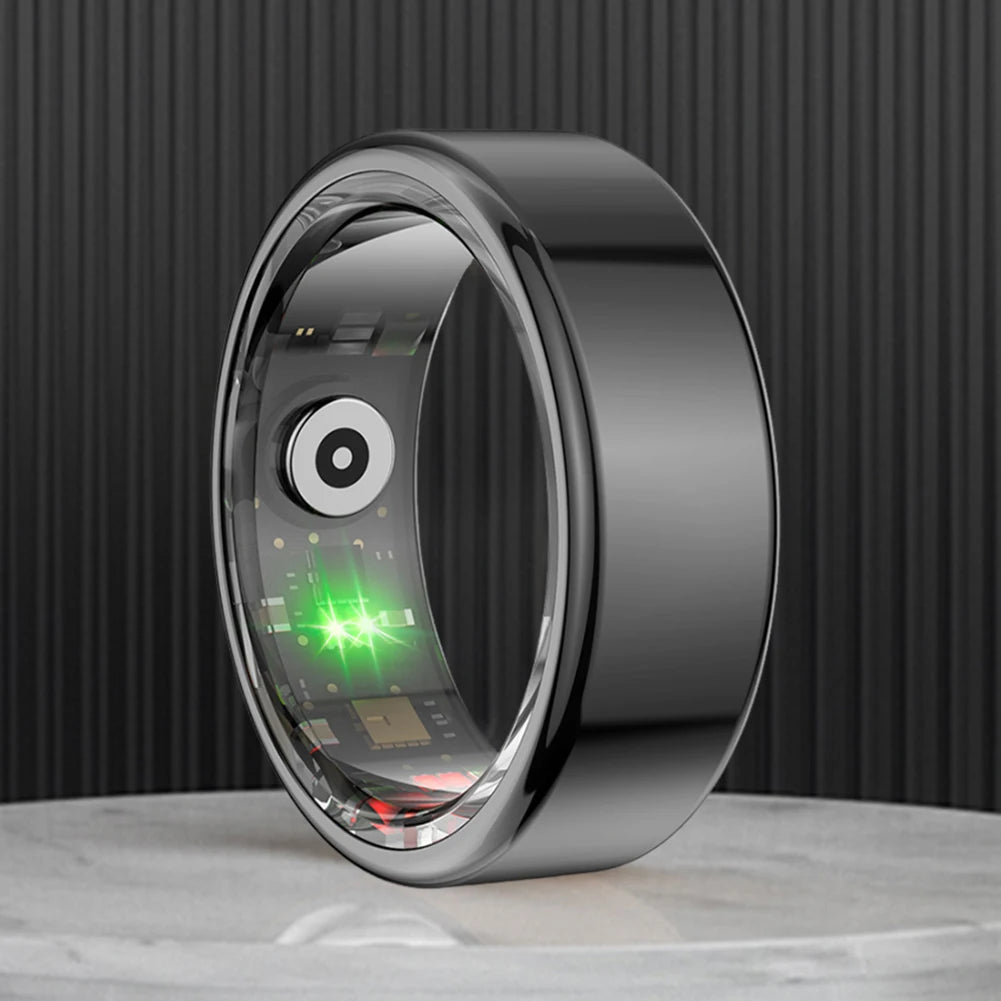 R02 For Xiaomi Smart Ring Men Women Military Grade Titanium Steel Shell Health Monitoring IP68&3ATM Waterproof Multi-sport Modes