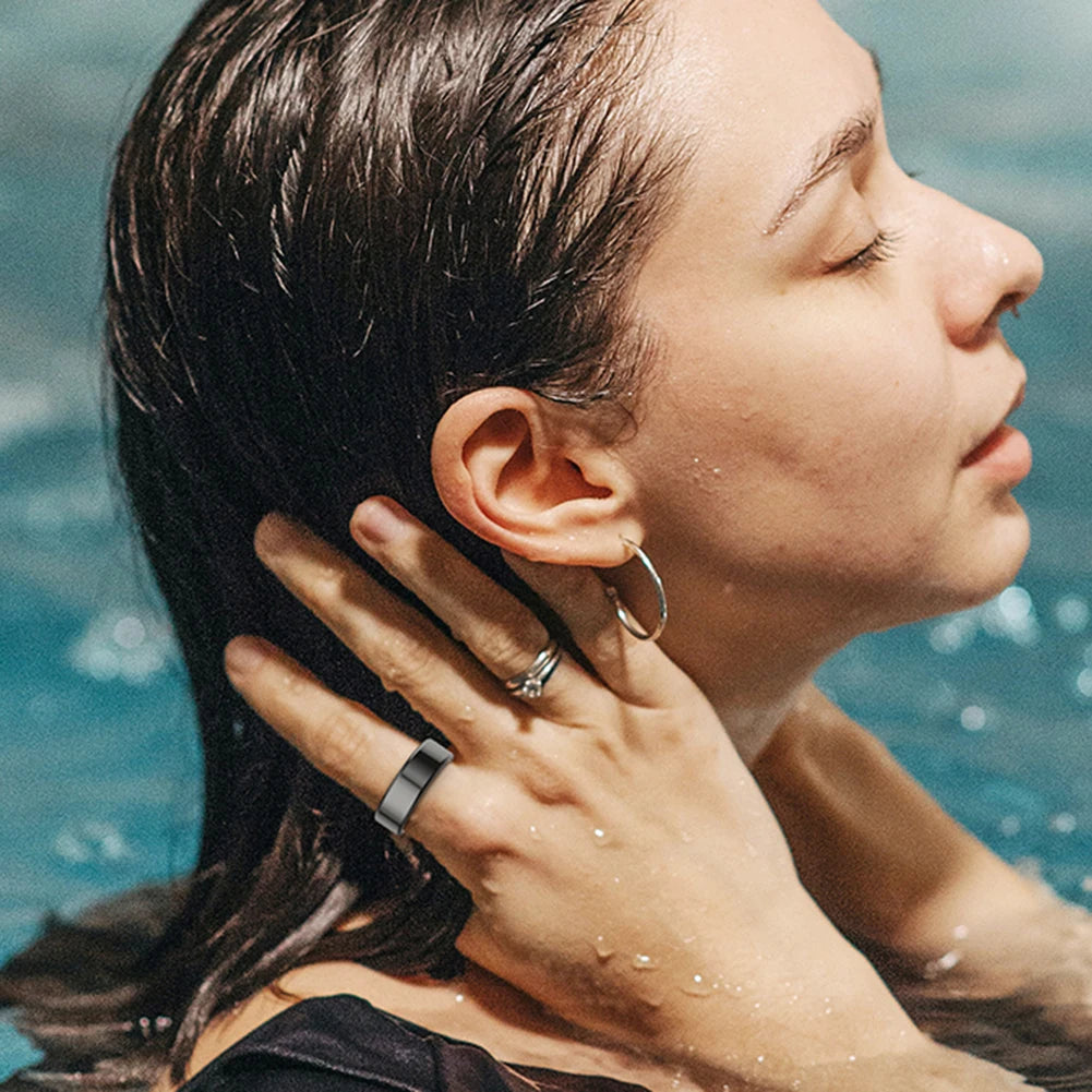 R02 For Xiaomi Smart Ring Men Women Military Grade Titanium Steel Shell Health Monitoring IP68&3ATM Waterproof Multi-sport Modes