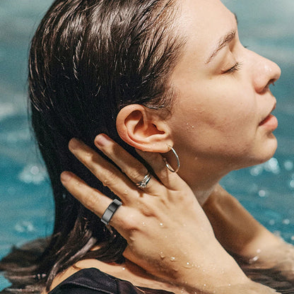 R02 For Xiaomi Smart Ring Men Women Military Grade Titanium Steel Shell Health Monitoring IP68&3ATM Waterproof Multi-sport Modes