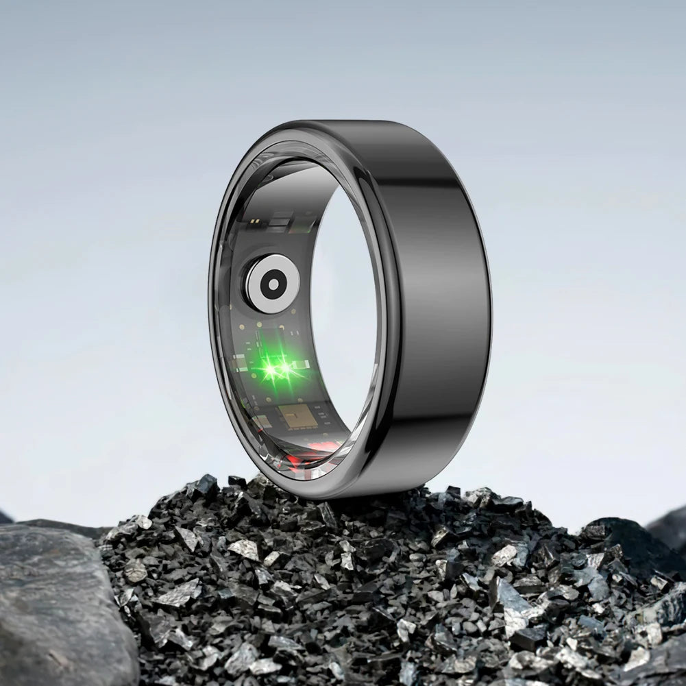 R02 For Xiaomi Smart Ring Men Women Military Grade Titanium Steel Shell Health Monitoring IP68&3ATM Waterproof Multi-sport Modes