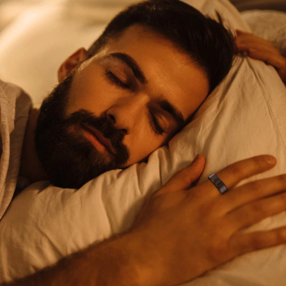 R02 For Xiaomi Smart Ring Men Women Military Grade Titanium Steel Shell Health Monitoring IP68&3ATM Waterproof Multi-sport Modes